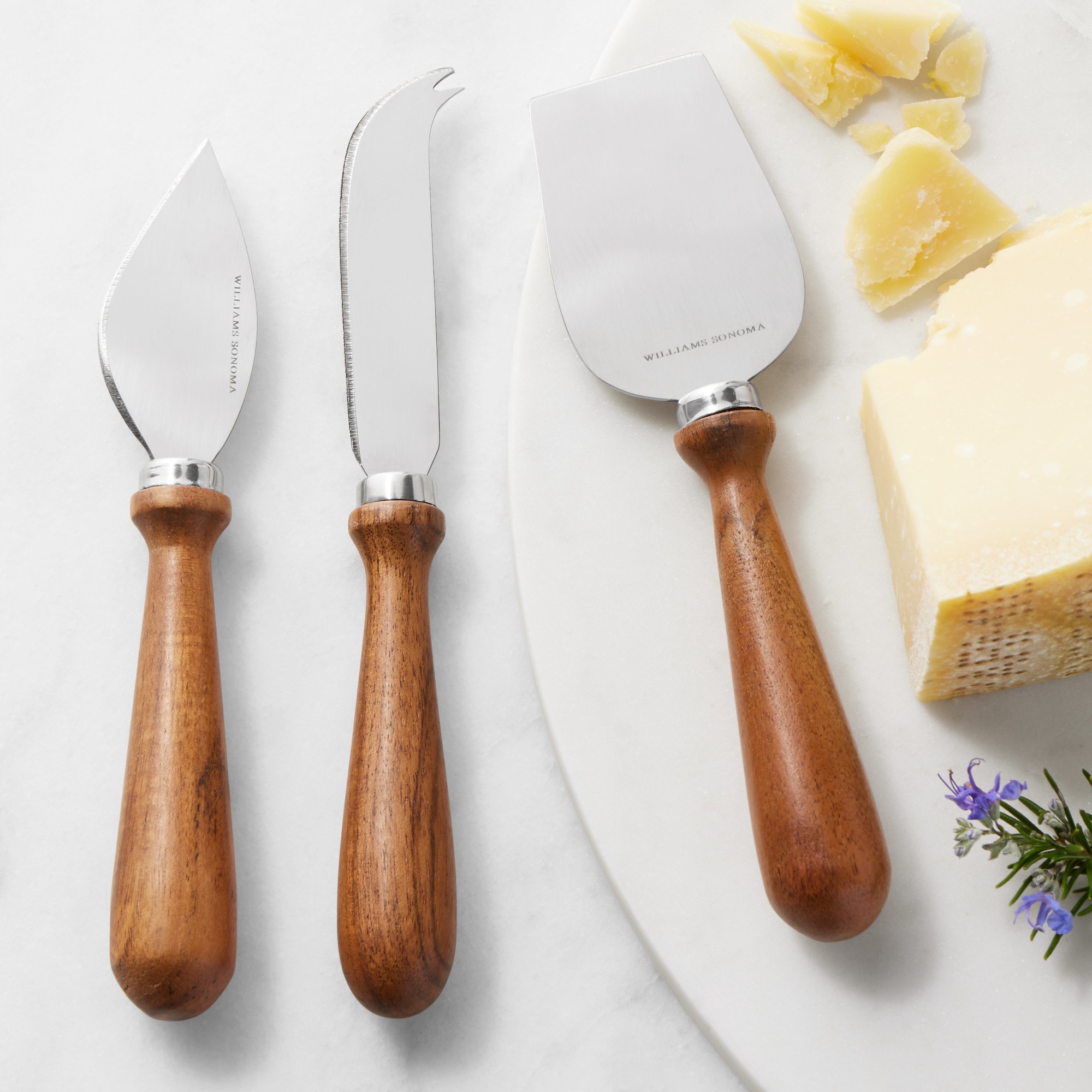 Acacia Cheese Knives, Set of 3