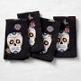 Day of the Dead Napkins, Set of 4, Black Skull