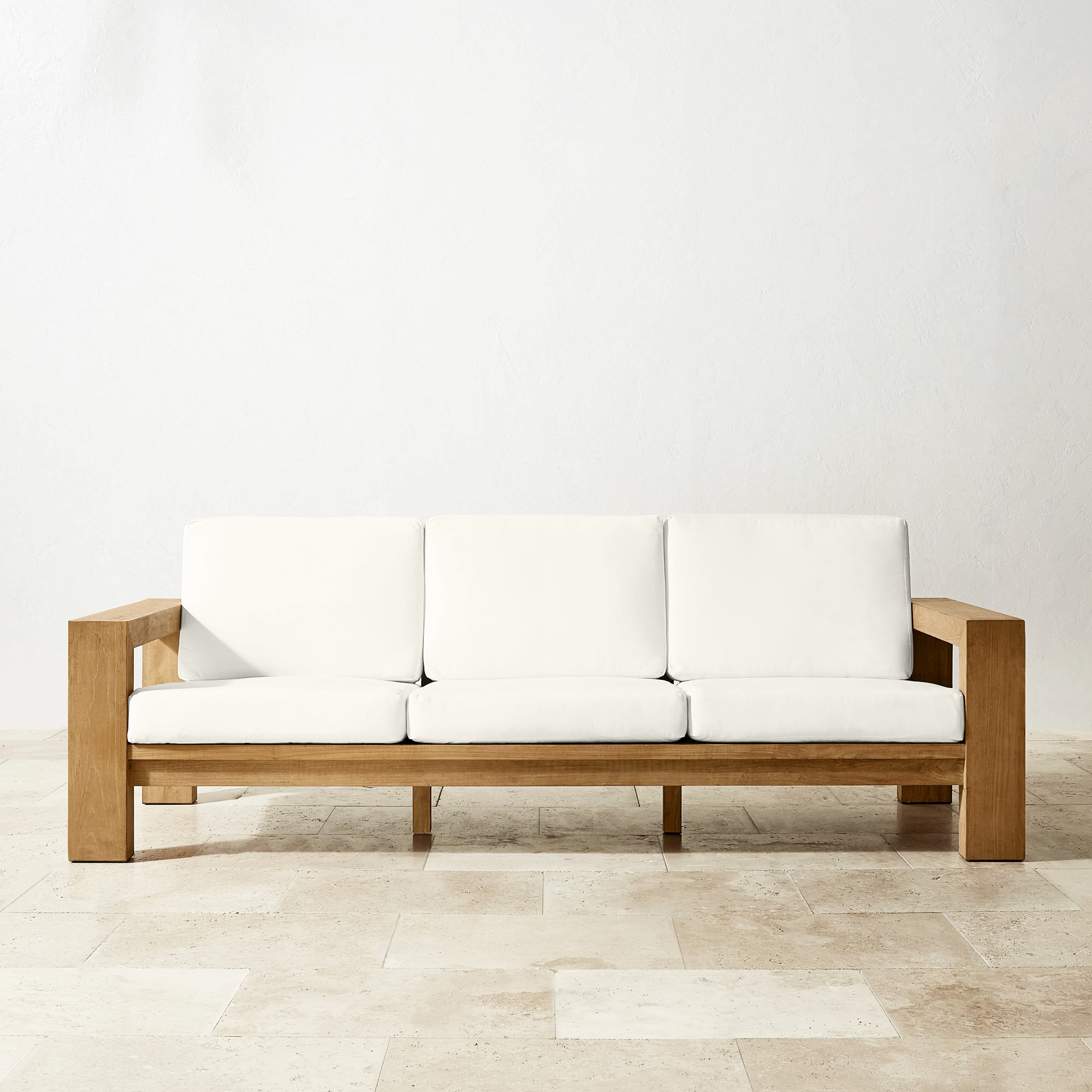 Larnaca Outdoor Teak Sofa (96"-107")