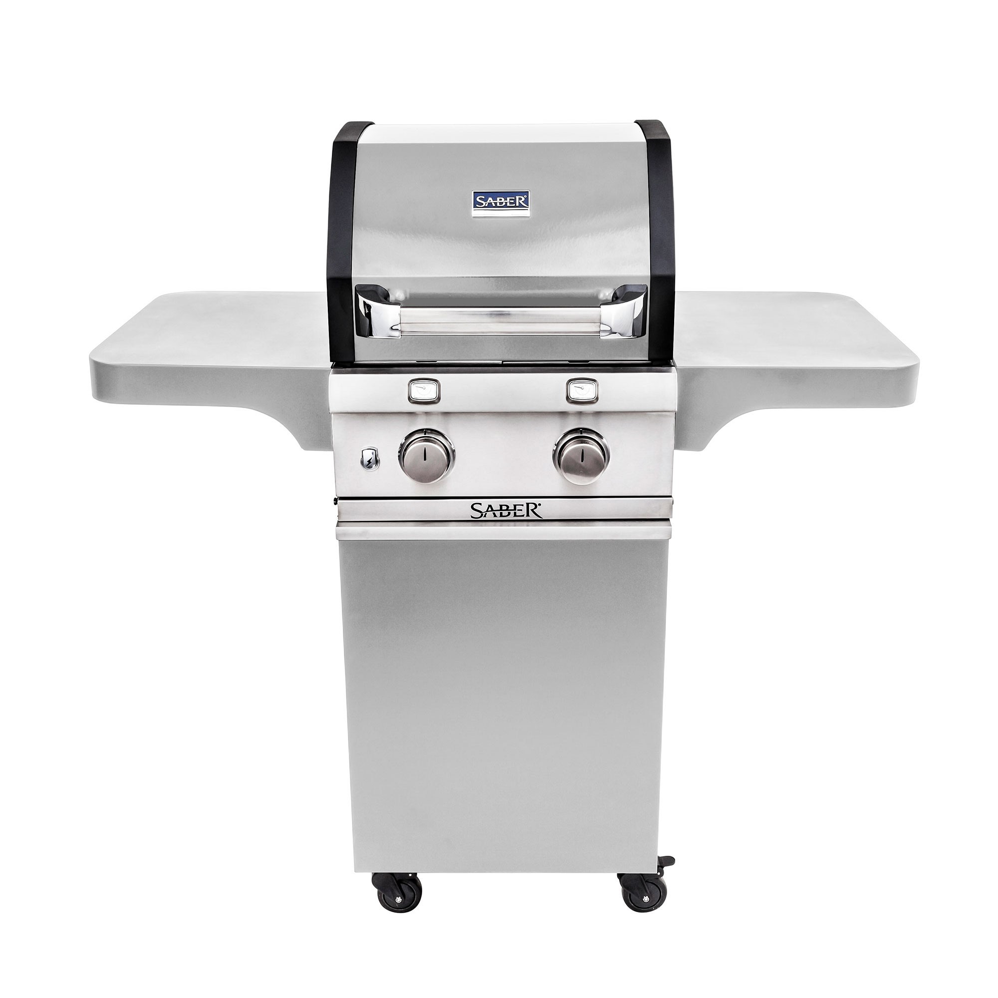 Saber Deluxe Stainless 2-Burner Cart Grill, Liquid Propane