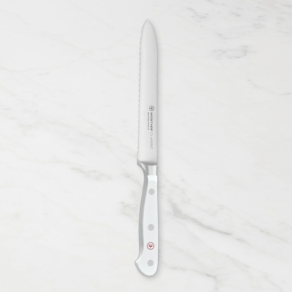 Wüsthof Classic Serrated Utility Knife, 5" - White