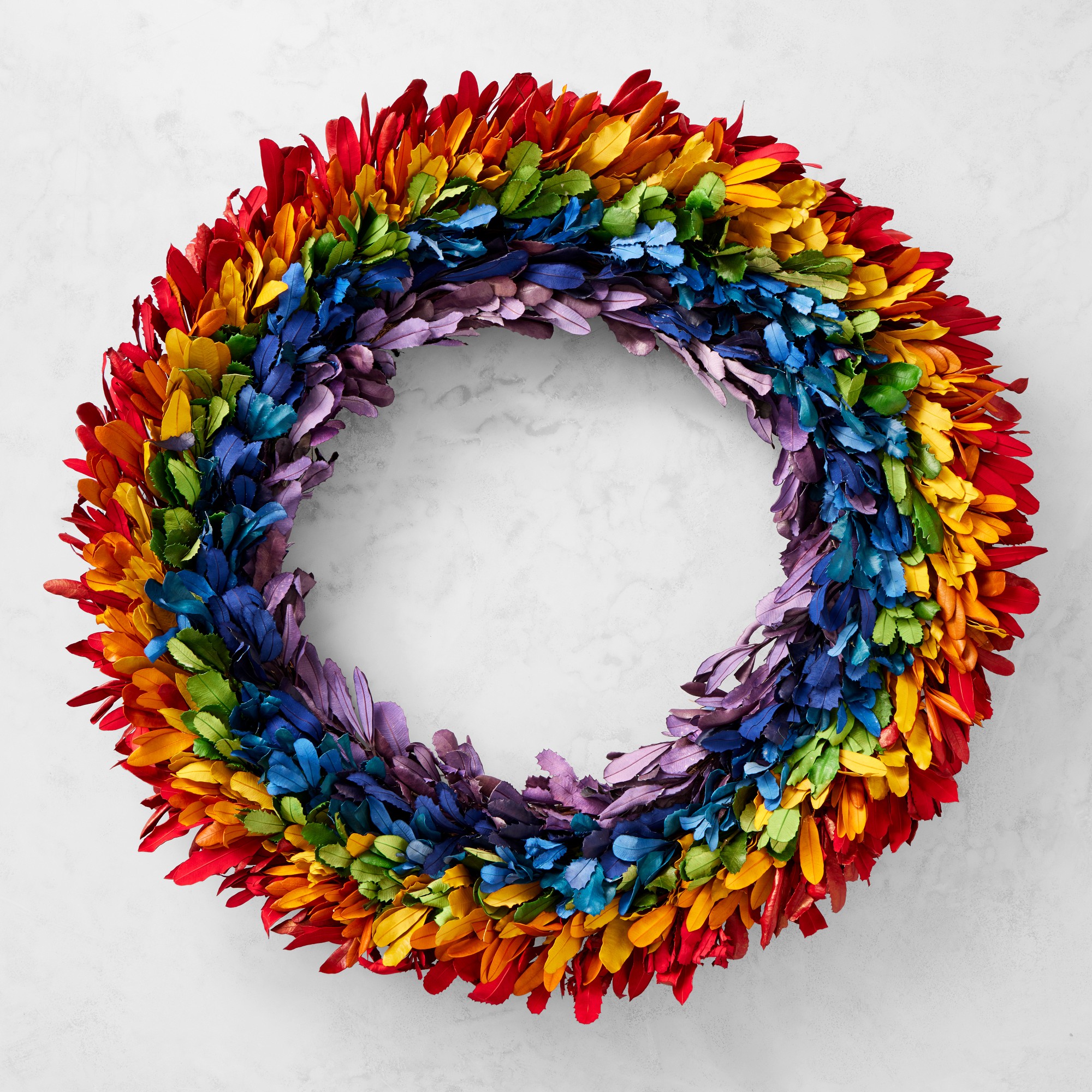 Pride Rainbow Live Wreath, 30"