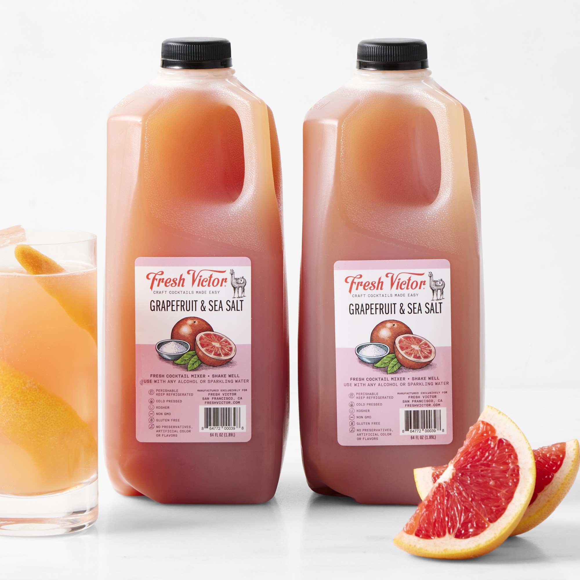 Fresh Victor Grapefruit & Sea Salt 64oz, Set of 2