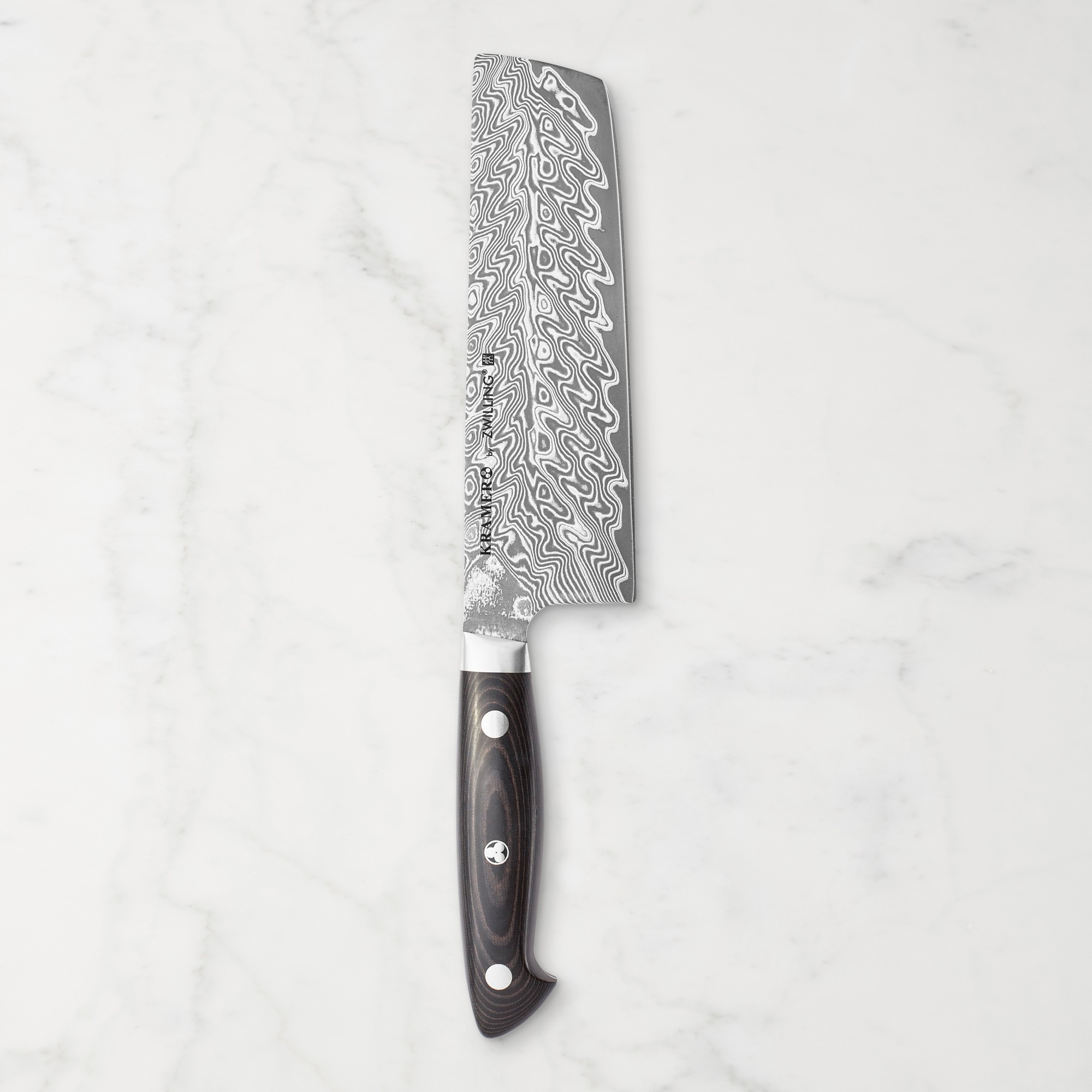 Zwilling Bob Kramer Damascus Steel Nakiri Knife, 6 1/2"