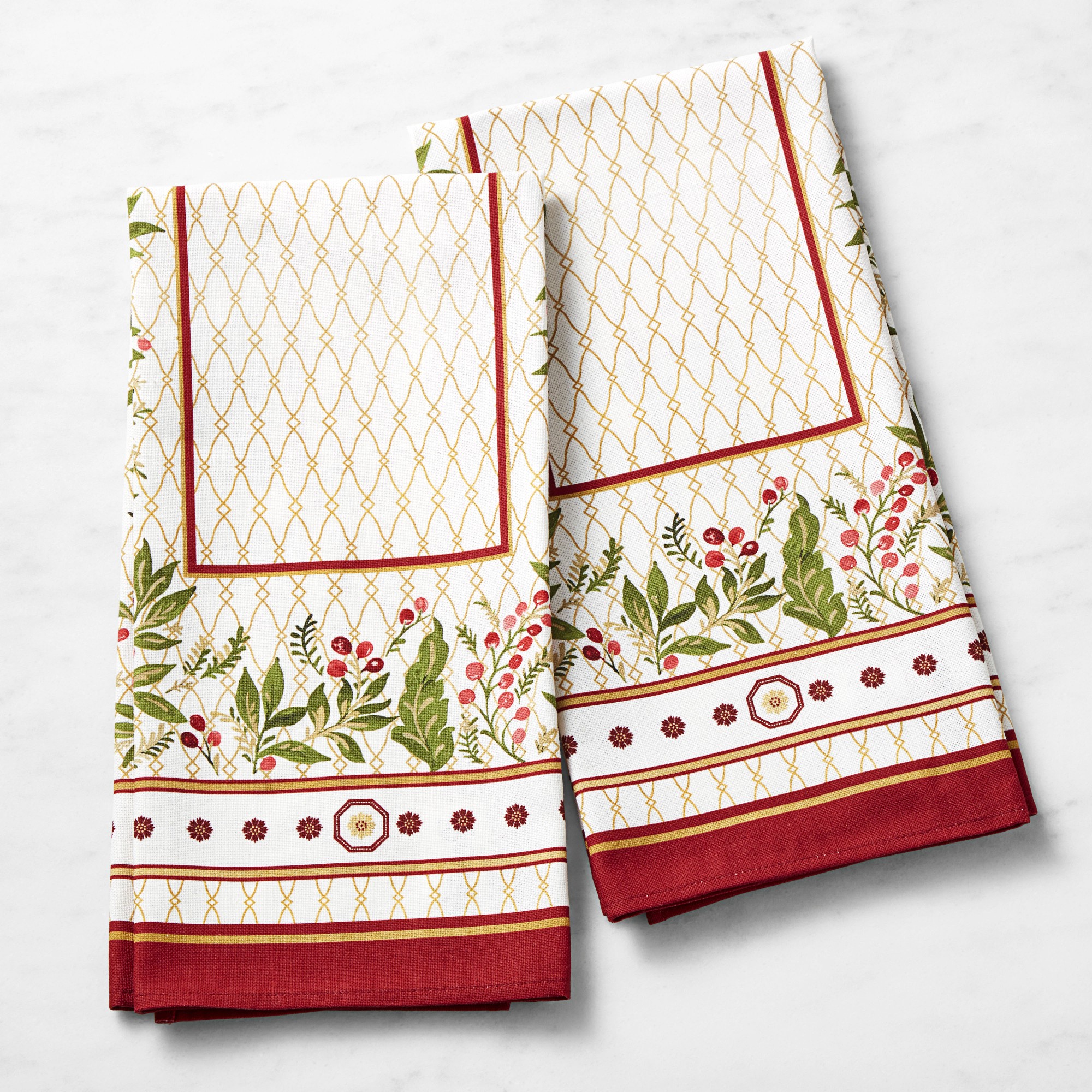 Noel Floral Towels, Set of 2