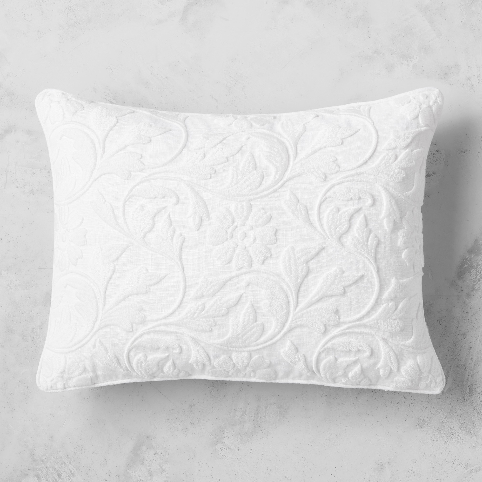 Heritage Linen Embroidered Pillow Cover