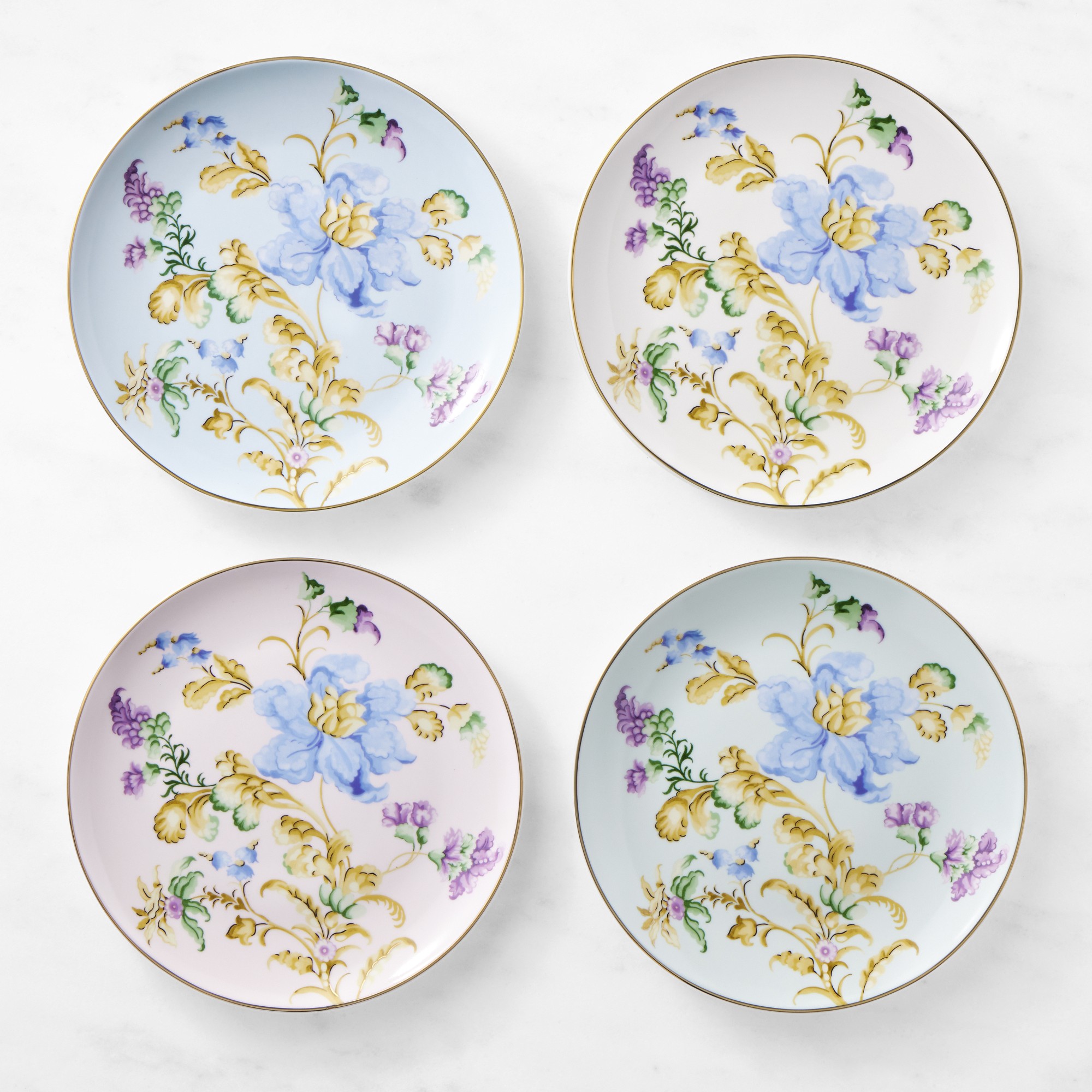 Bridgerton Mixed Dessert Plates, Set of 4