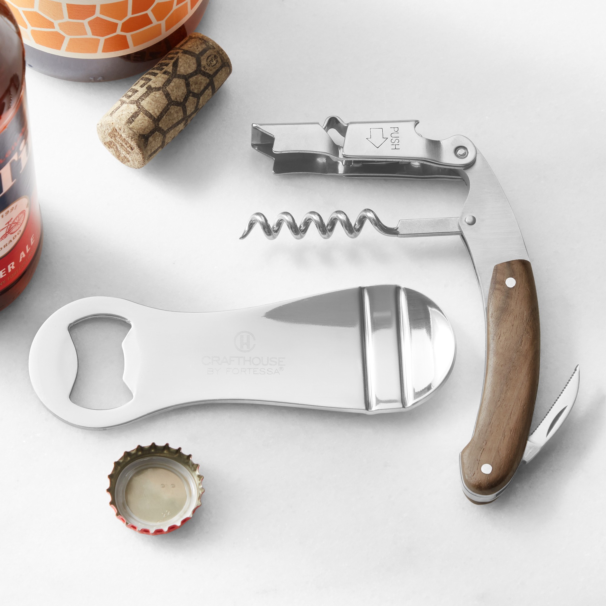 Crafthouse Signature Bottle Opener and Waiters Corkscrew Set