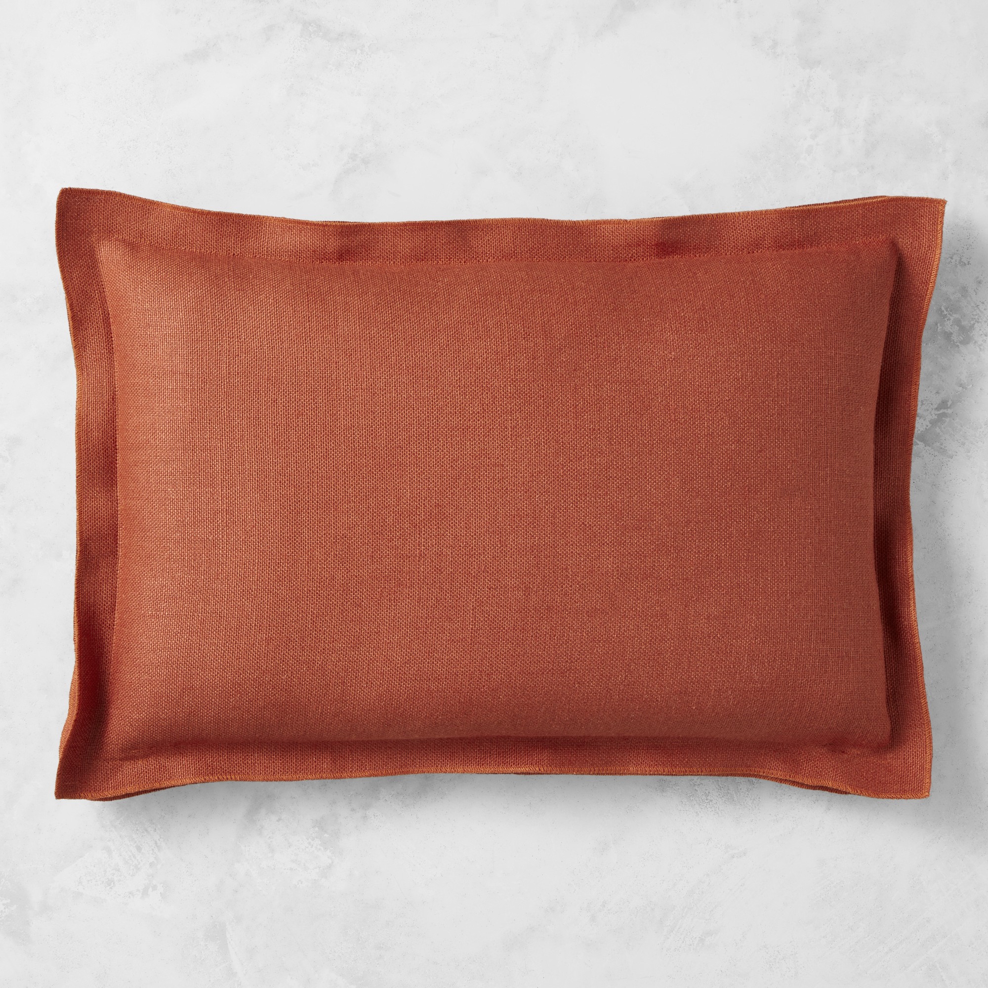 Double Flange Belgian Linen with Libeco™ Pillow Cover, Paprika