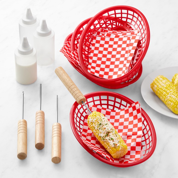 Williams Sonoma Skewer and Basket, Set of 4