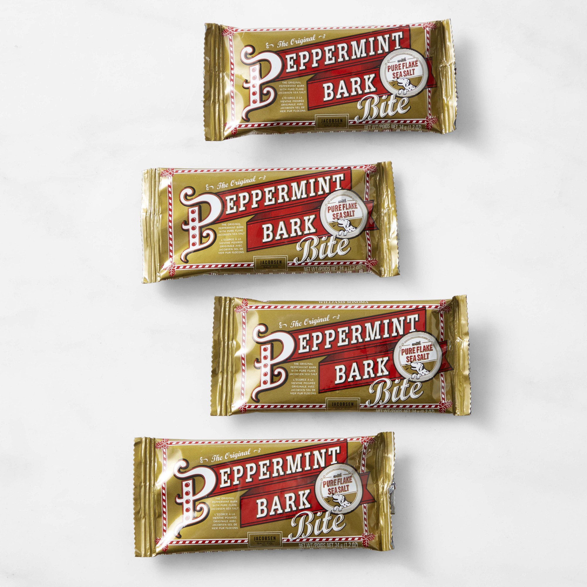 Williams Sonoma Salted Peppermint Bark Bites, Set of 4