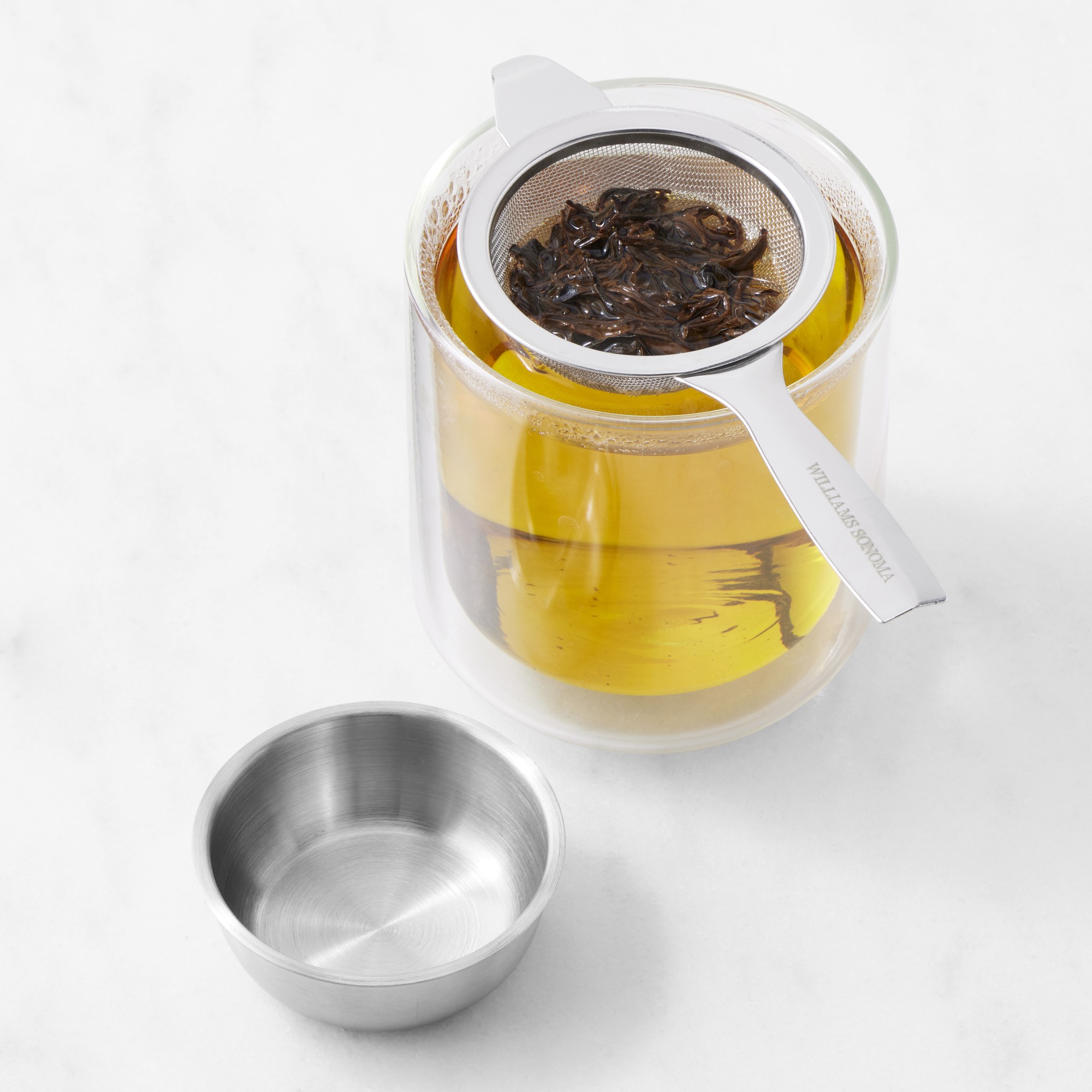 Williams Sonoma Tea Strainer with Drip Bowl