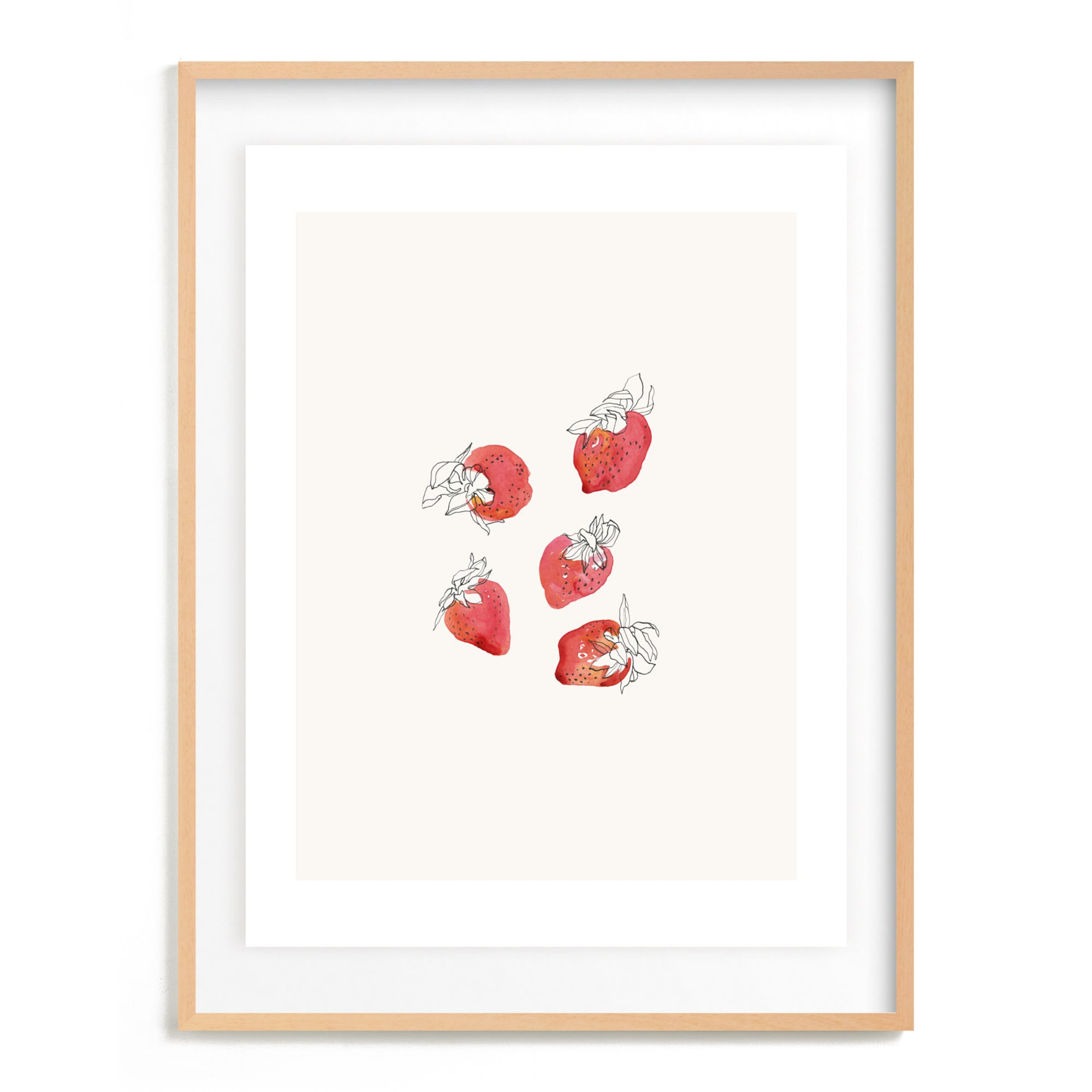 Strawberries Open Edition Kitchen Art by Minted