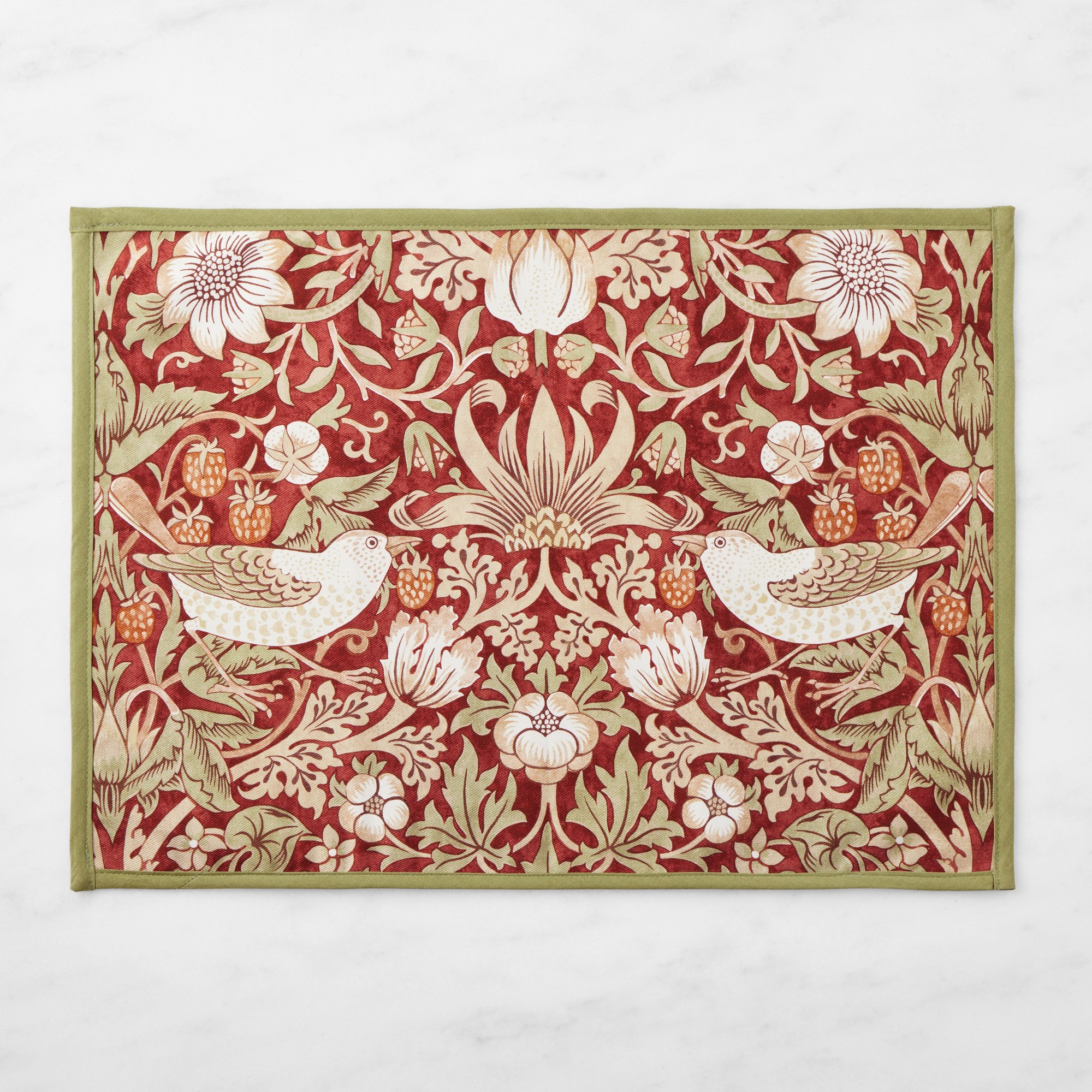 Williams Sonoma x Morris & Co. Coated Strawberry Thief Placemat