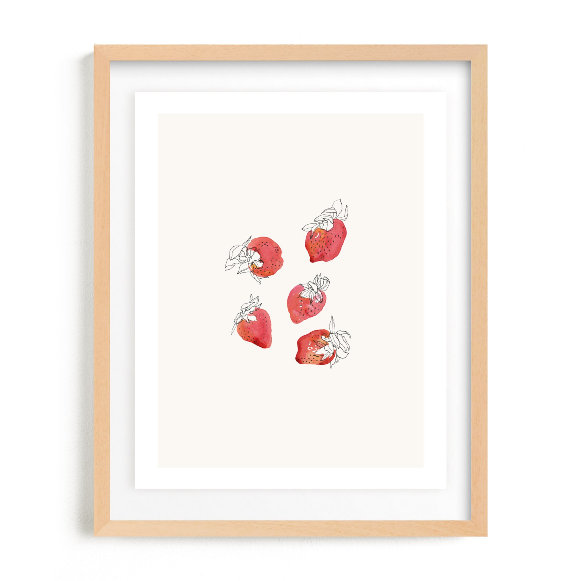 Strawberries Open Edition Kitchen Art by Minted