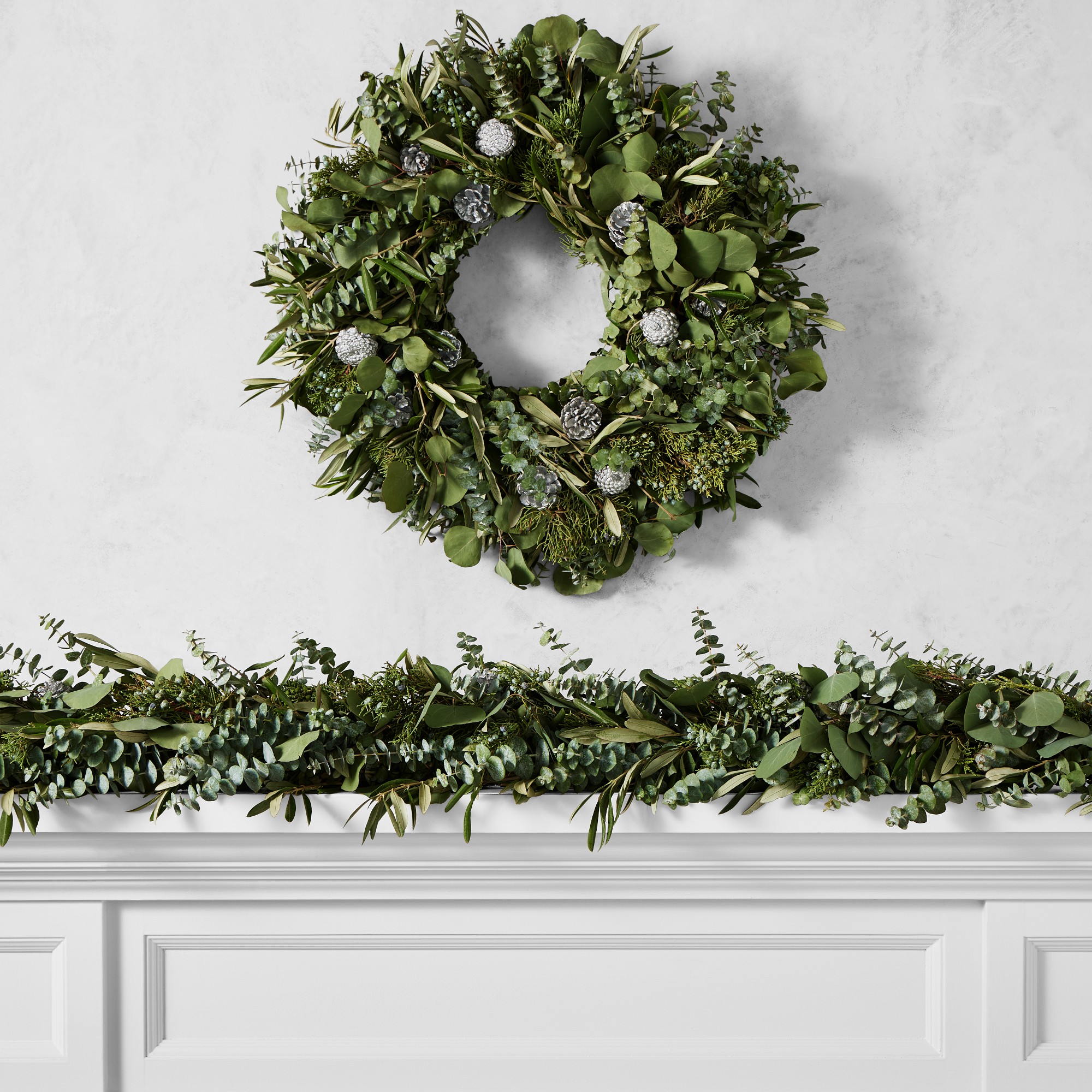 Jeff Leatham Sonoma Winter Live Garland, 6'