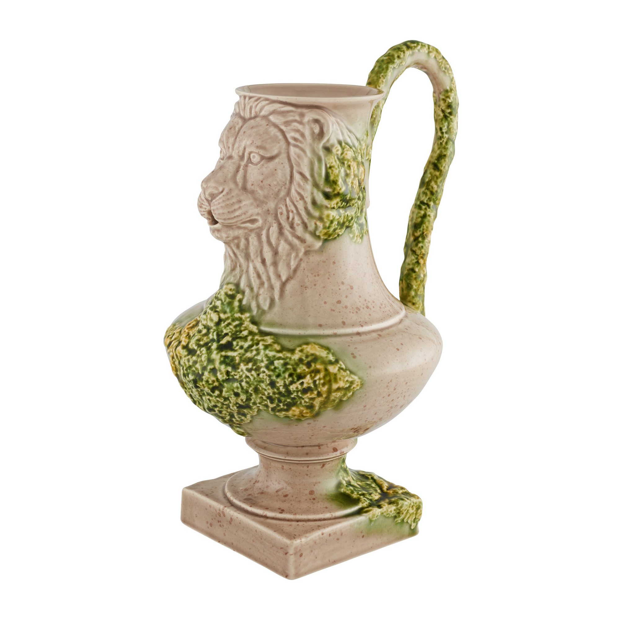 Bordallo Pinheiro The Meaning Vase Pitcher with Lion