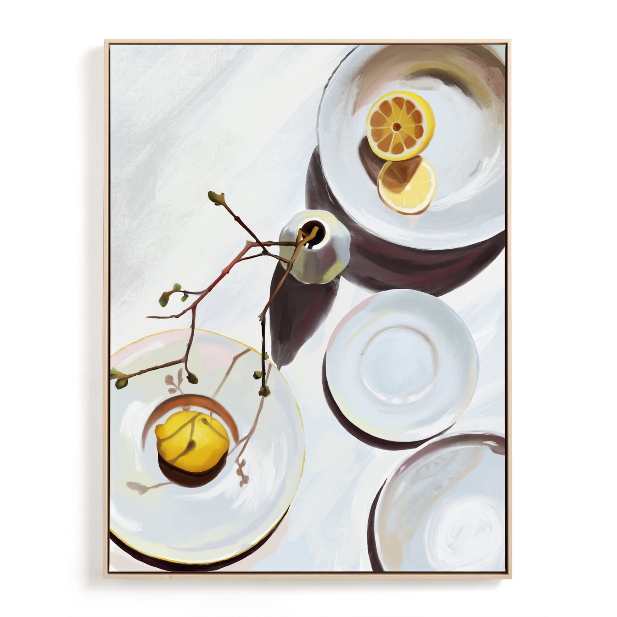 Flatlay Lemon Study No.1 Limited Edition Kitchen Art by Minted