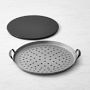 Williams Sonoma Stainless-Steel Outdoor Pizza Pan &amp; Stone