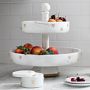 Williams Sonoma Honeycomb Marble Salt Cellar