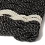 The Rope Co. Charcoal with Oyster Stripe Doormat