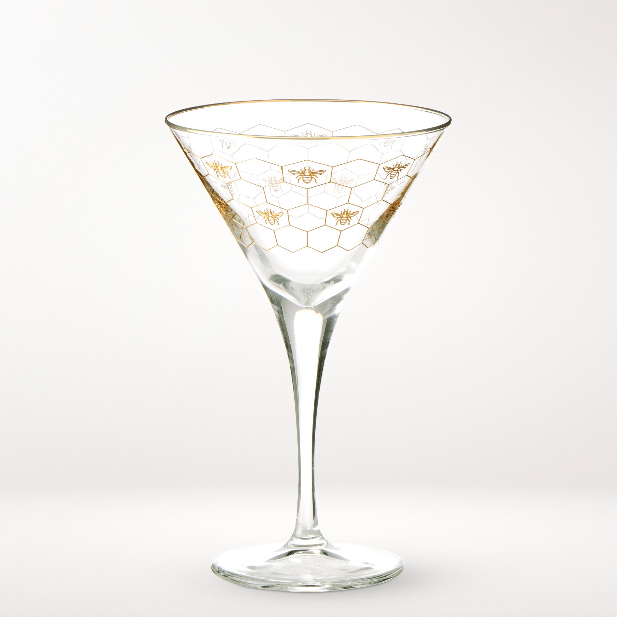 Honeycomb Martini Glasses