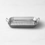 Williams Sonoma Thermo-Clad&#8482; Stainless-Steel Flared Roasting Pan with Rack