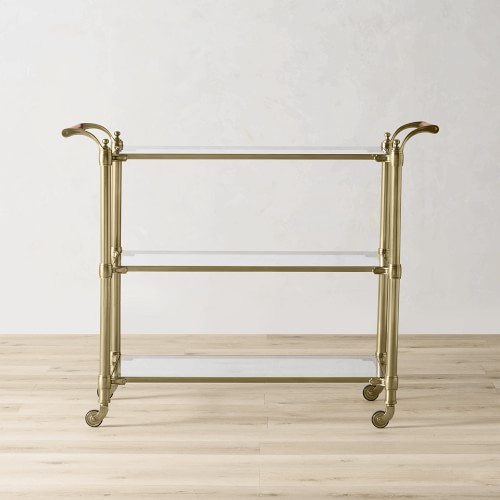 Beckett Bar Cart, Brass