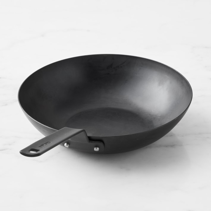 CRUXGG Seasoned Blue Steel High Wall Fry Pan