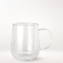 Double-Wall Glass Coffee Mugs, Set of 4