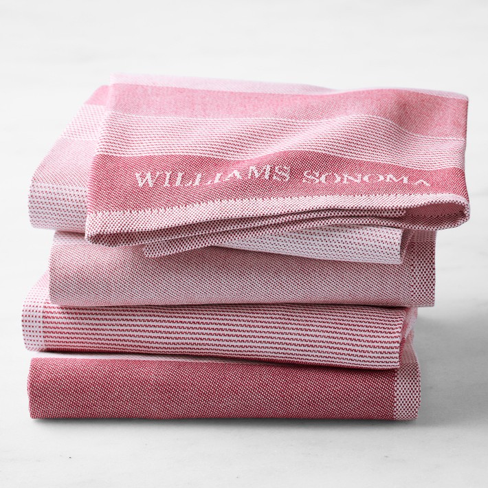 Williams Sonoma Logo Stripe Towels, Set of 4
