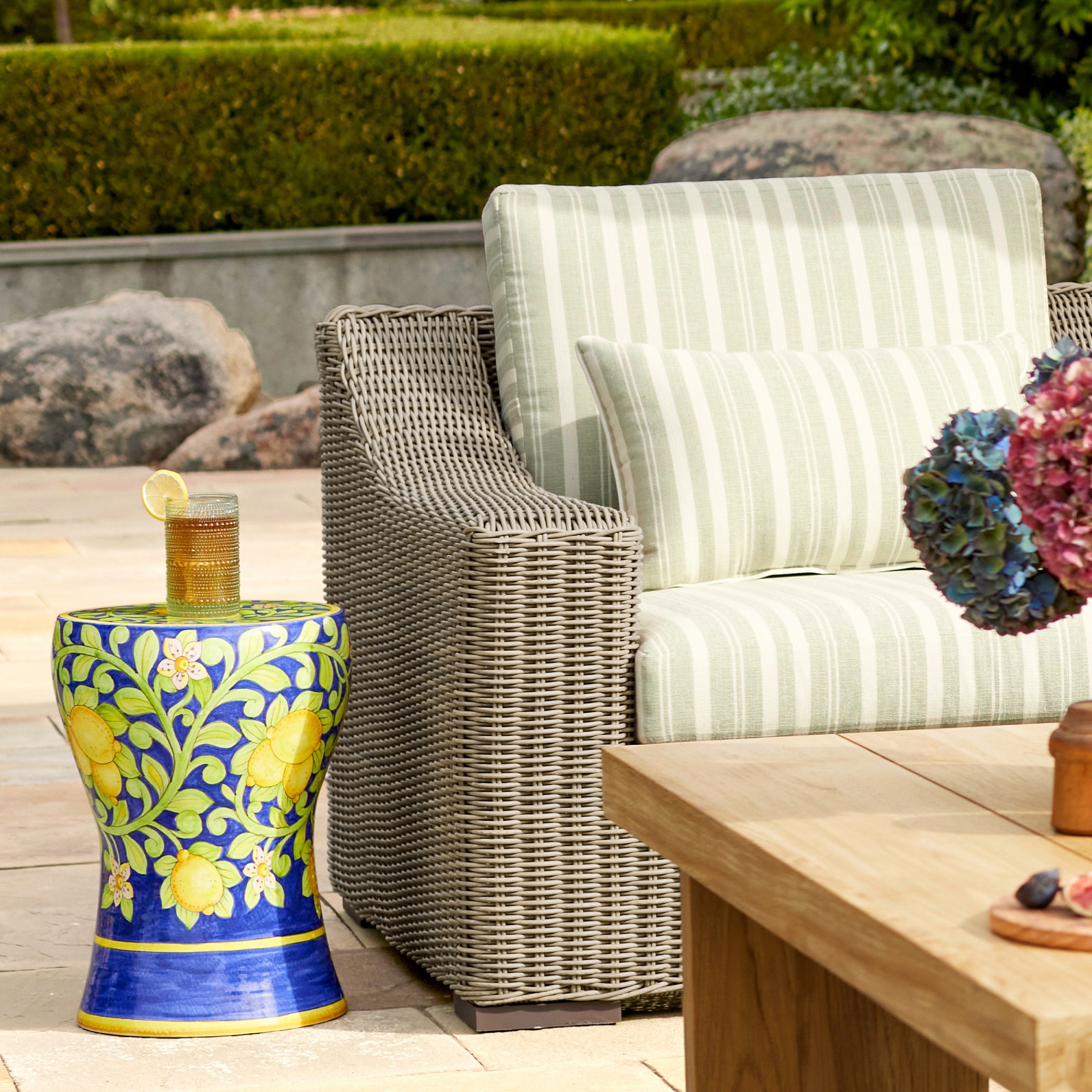 Ceramic Lemon Accent Table