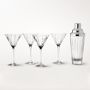 Dorset Cocktail Shaker & Martini Glasses, Set of 4