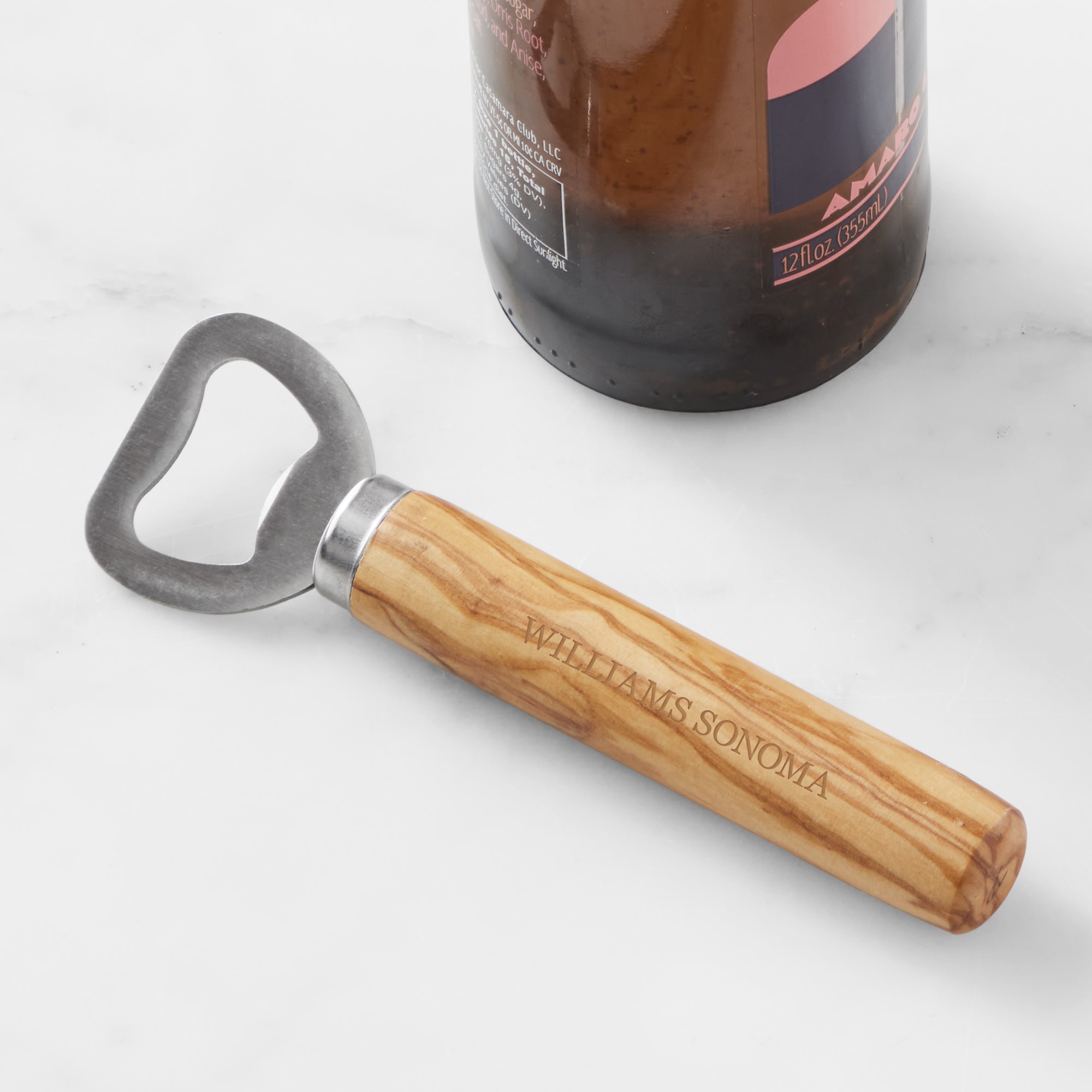 Williams Sonoma Olivewood Handled Bottle Opener