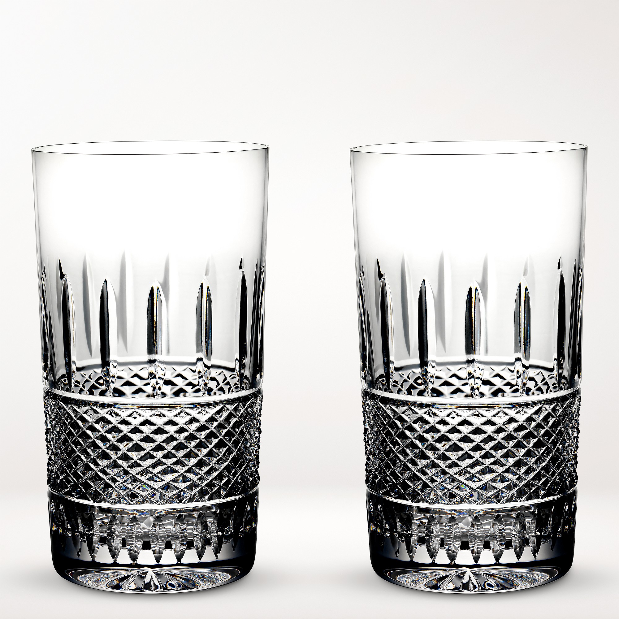 Waterford Mastercraft Irish Lace Highball Glasses, Set of 2