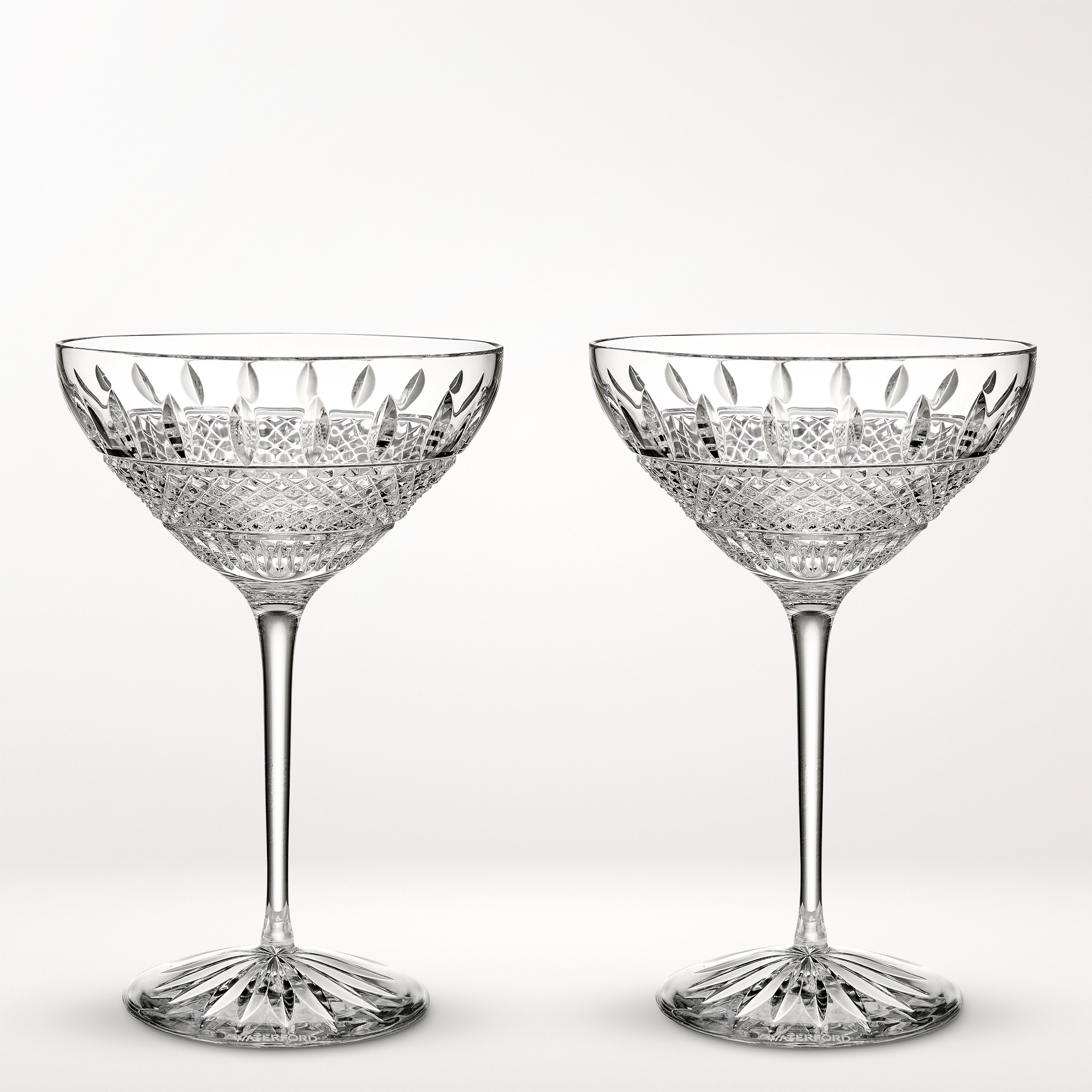 Waterford Mastercraft Irish Lace Martini Glasses, Set of 2