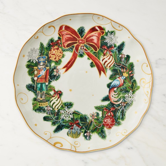 Twas Round Wreath Christmas Platter Williams Sonoma