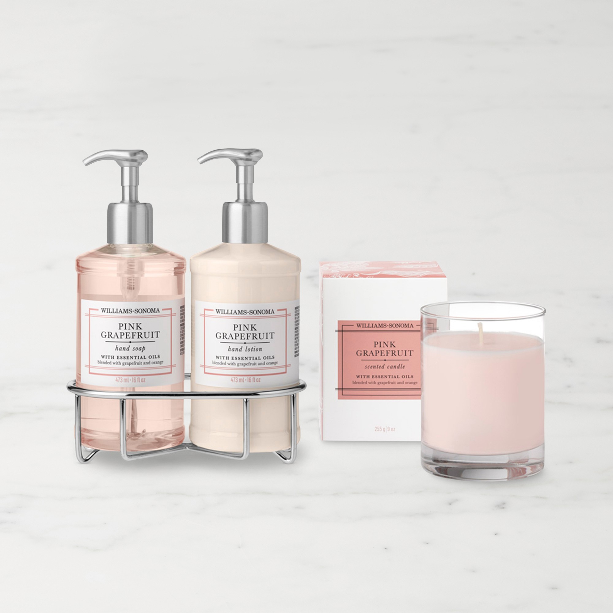 Williams Sonoma Pink Grapefruit Hand Soap & Lotion, Deluxe 6-Piece Set