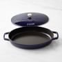 Staub Enameled Cast Iron Oval Gratin with Sea Bass Embossed Lid, 2 1/4 Qt.