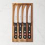 Wüsthof Gourmet 4-Piece Steak Knife Set in Acacia Tray