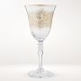 Gold Floral Wine Glass, Each