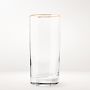 Gold Rim Highball Glasses, Set of 4