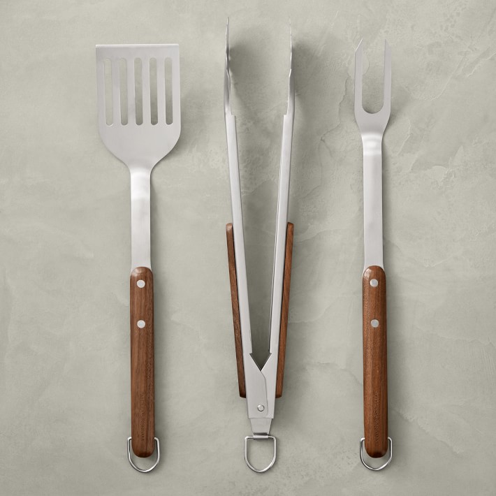 Williams Sonoma Walnut Grill Tools, Set of 3