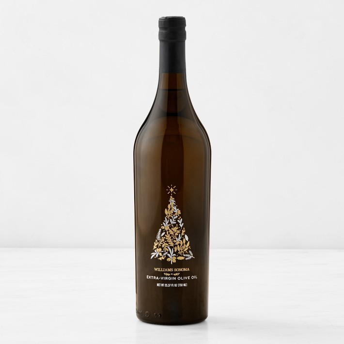 Williams Sonoma House Extra Virgin Olive Oil in Holiday Bottle