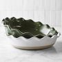 Emile Henry French Ceramic Artisan Ruffled Pie Dish