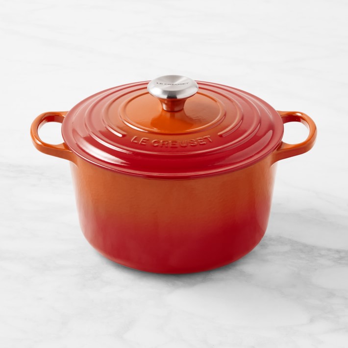 Le Creuset Signature Enameled Cast Iron Deep Oven, 5 1/4-Qt., Flame