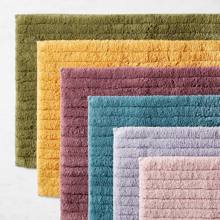 Solid Ribbed Bath Mat