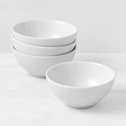 Williams Sonoma Brasserie Blue-banded Cereal Dessert store Bowls (4)