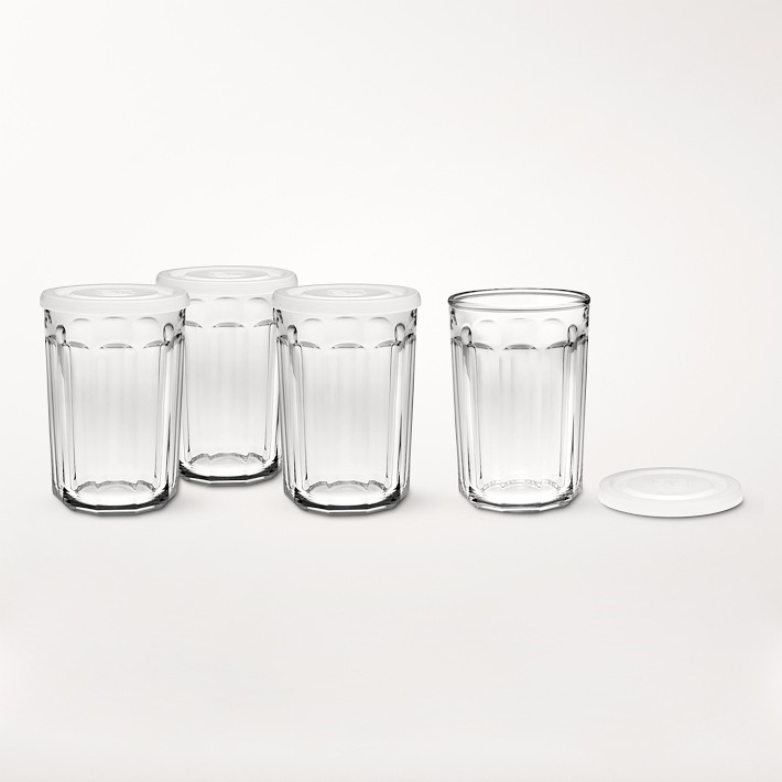 Working Glasses with Lids, Set of 4, 21 oz.