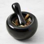 Williams Sonoma Black Marble Mortar and Pestle, 7"